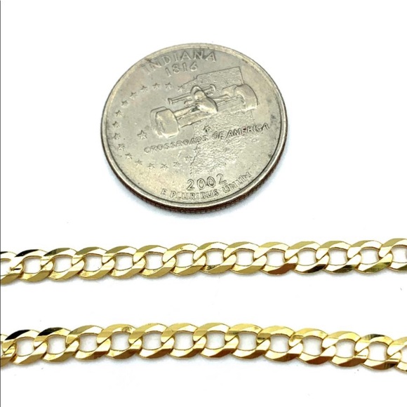 14kt yellow gold cuban bracelet
